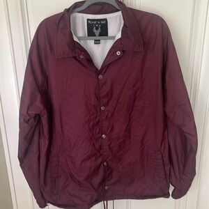 Hawk’s Bay Maroon Burgundy nylons Jacket windbreaker size 2XL